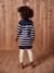 Robe marinière en tricot fille écru+marine - vertbaudet enfant 