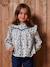 Chemisier à volant motifs fleurs fille écru - vertbaudet enfant 