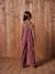 Salopette fille large velours effet molleton mauve+vert sapin - vertbaudet enfant 