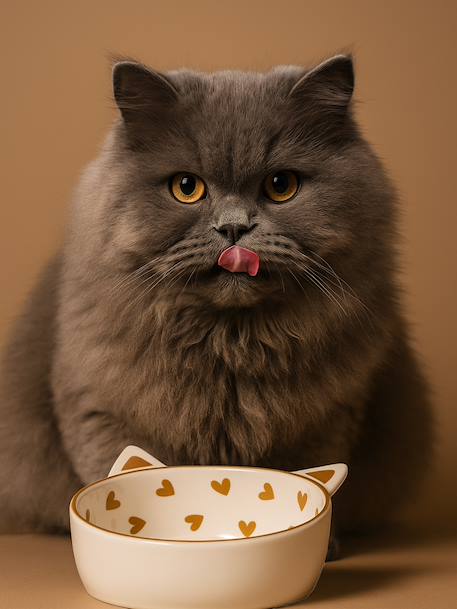 Lot de 2 gamelles pour chat en céramique blanc imprimé - vertbaudet enfant 