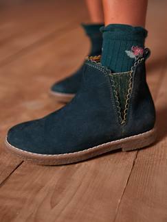 Schoenen-Meisje shoenen 23-38-Boots, laarsjes-Leren meisjeslaarzen