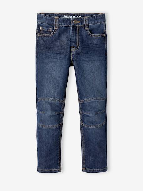 Rechte jongensjeans MorphologiK FIN waterless ongewassen denim+stone - vertbaudet enfant 