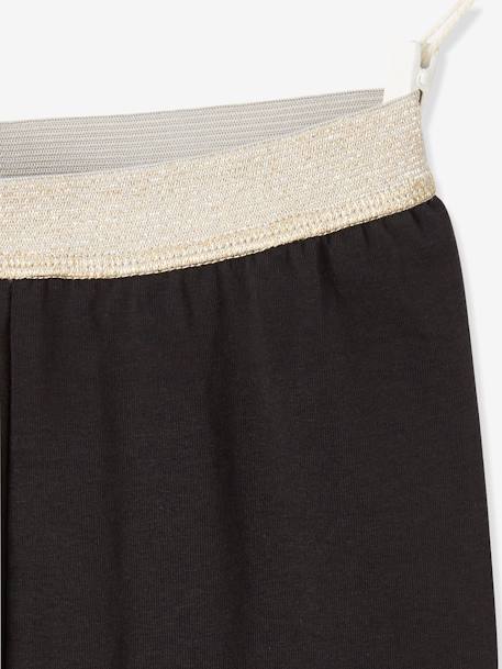 Legging fille ceinture irisée Basics gris chiné+MARINE GRISE+mauve+NOIR+rose foncé - vertbaudet enfant 