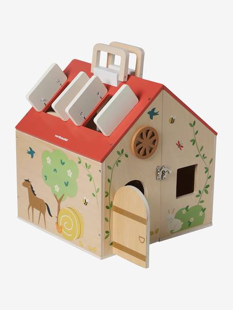 Boerderij met houten benodigdheden / toebehoren FSC®-hout rood - vertbaudet enfant 