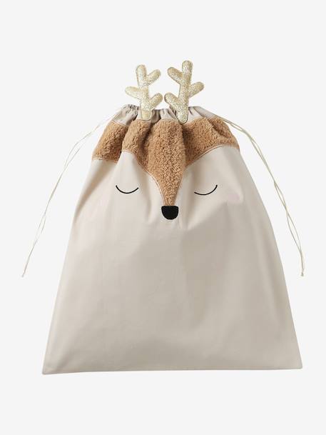 Sac hotte renne de Noël beige doré - vertbaudet enfant 