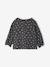 T-shirt blouse model met bloemenprint antraciet - vertbaudet enfant 