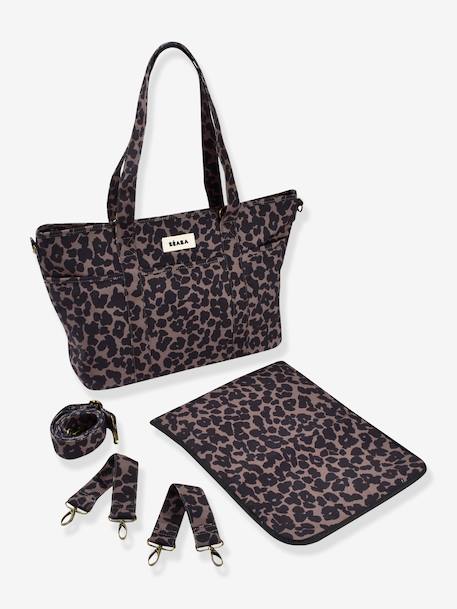 Madrid tote bag beige, bedrukt+bruin, bedrukt+jeansblauw+okergeel - vertbaudet enfant 