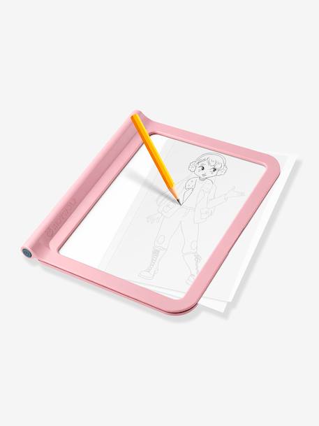KIDYDRAW-PRO - Mobiele lichttafel - KIDYWOLF kaki+rozen - vertbaudet enfant 