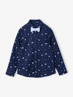 Garçon-Chemise-Coffret cadeau chemise noël et noeud papillon garçon