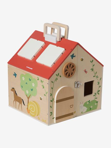 Ferme avec accessoires en bois FSC® rouge - vertbaudet enfant 