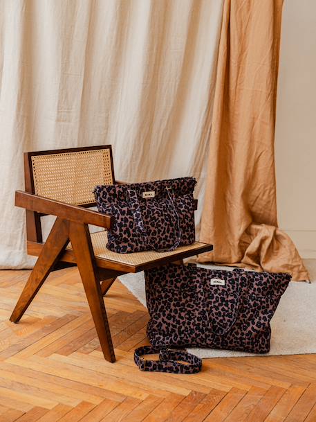 Madrid tote bag beige, bedrukt+bruin, bedrukt+jeansblauw+okergeel - vertbaudet enfant 