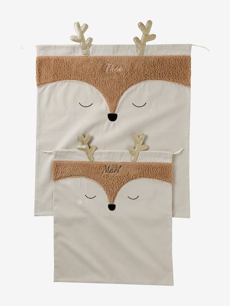Kerstzak rendier goudbeige - vertbaudet enfant 