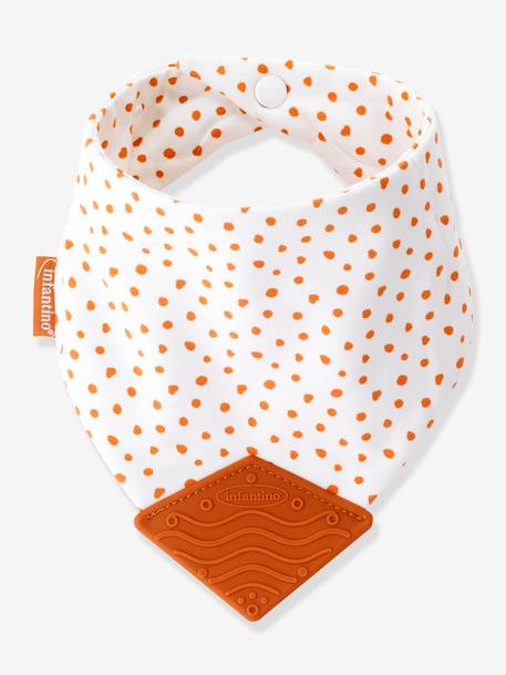 Pack 2 bandana-slobberdoekjes + speenclip - INFANTINO terracotta - vertbaudet enfant 