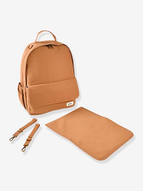 Luiertas rugzak Tokyo beige, bedrukt+bruin, bedrukt+jeansblauw+kaki+okergeel - vertbaudet enfant 