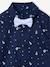 Kersthemd met print voor jongens blauw, bedrukt - vertbaudet enfant 