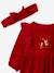 Ensemble naissance 3 pièces noël robe bandeau collants rouge - vertbaudet enfant 