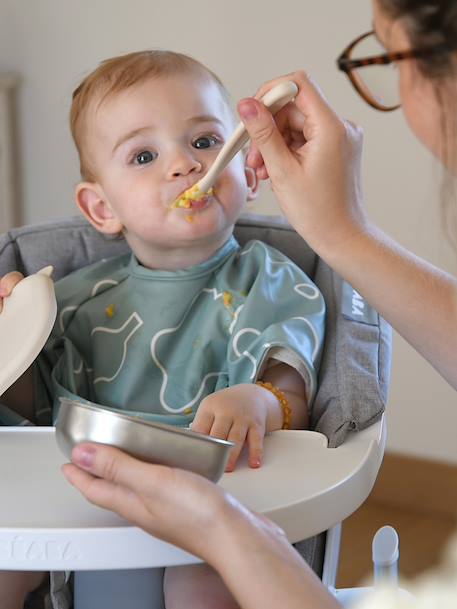 Lot de 3 boites repas inox beige - vertbaudet enfant 