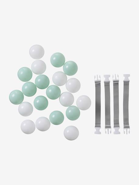 Tapis réversible et pliable avec balles beige+vert - vertbaudet enfant 