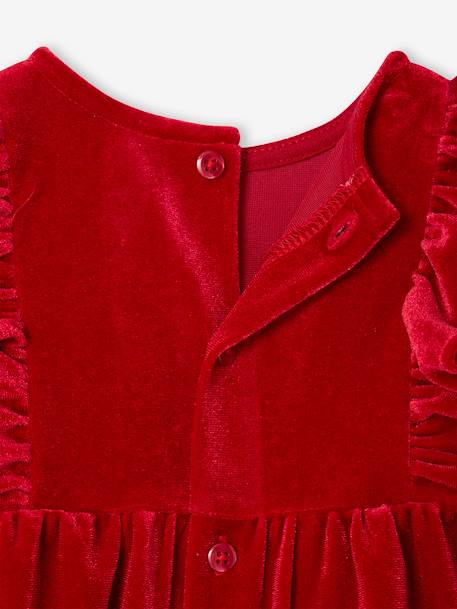 3-delige babyset met jurk + haarband + panty in thema Kerst rood - vertbaudet enfant 