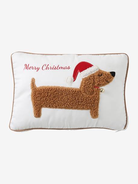 Coussin de Noël Teckel personnalisable écru - vertbaudet enfant 