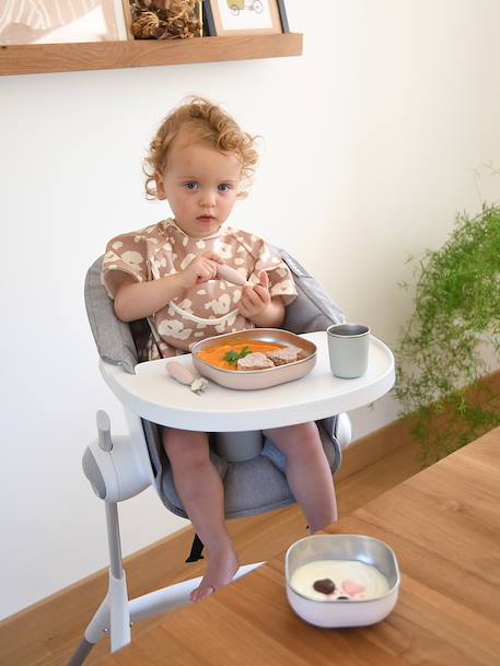 Coffret-repas 3 pièces inox rose+terracotta+vert sauge - vertbaudet enfant 