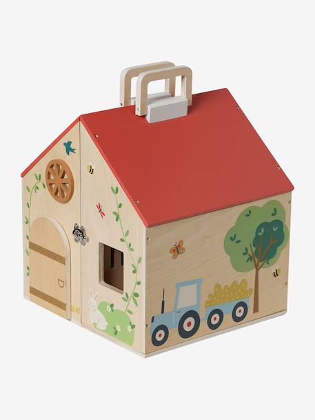 Boerderij met houten benodigdheden / toebehoren FSC®-hout rood - vertbaudet enfant 
