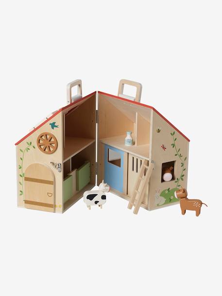 Ferme avec accessoires en bois FSC® rouge - vertbaudet enfant 