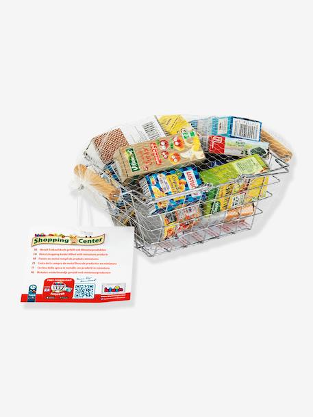 Boodschappenmand gevuld met namaakdozen van merkproducten. meerkleurig - vertbaudet enfant 