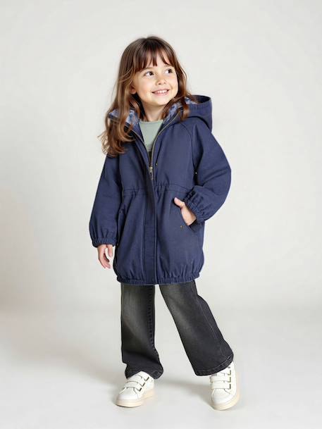 Parka fille à capuche doublée imitation fourrure bois de rose+camel+marine+noir - vertbaudet enfant 