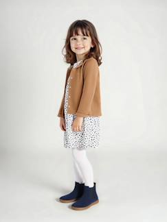 -Ensemble fille cardigan et robe imprimée fleurs
