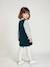 Ensemble fille robe chasuble en velours et blouse gaze coton bleu pétrole - vertbaudet enfant 