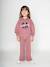 Set met sportieve sweater met capuchon + wijde joggingbroek voor meisjes oudroze - vertbaudet enfant 