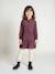 Robe fille en gaze de coton imprimée pois irisés prune+vert sapin+vert sauge - vertbaudet enfant 