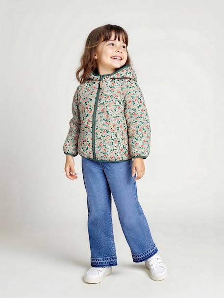 Fille-Manteau, veste-Doudoune fille légère réversible 