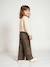 Pantalon fille large imprimé beige+chocolat - vertbaudet enfant 