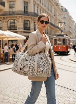 -Sac à langer Canvas club léopard