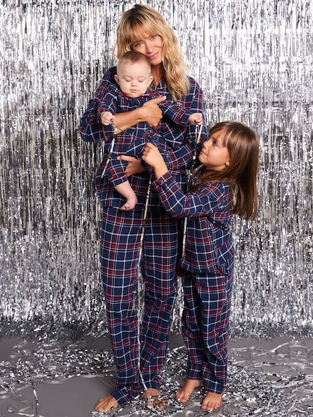 Pyjama bébé noël en flanelle capsule famille bordeaux - vertbaudet enfant 