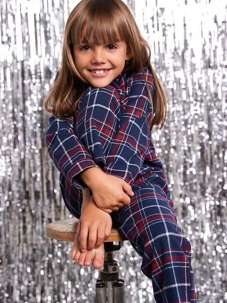 Pyjama mixte flanelle noël capsule famille bordeaux - vertbaudet enfant 