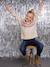 Jacquard trui gemengd kerst capsule familie ecru - vertbaudet enfant 