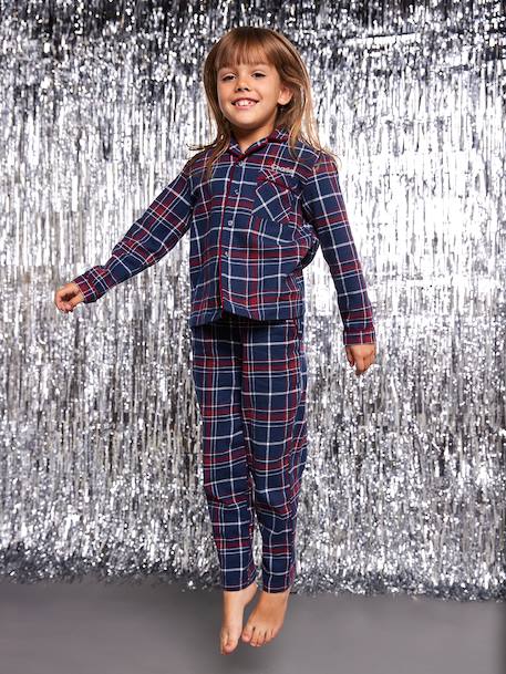 Pyjama mixte flanelle noël capsule famille bordeaux - vertbaudet enfant 