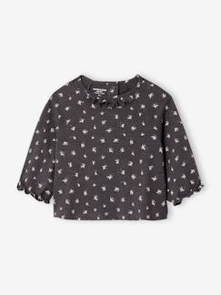 -T-shirt forme blouse imprimé fleuri