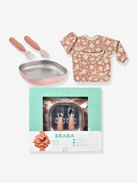 Coffret cadeau premier repas rose+vert sauge - vertbaudet enfant 
