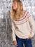 Pull femme jacquard noël capsule famille Noël écru - vertbaudet enfant 