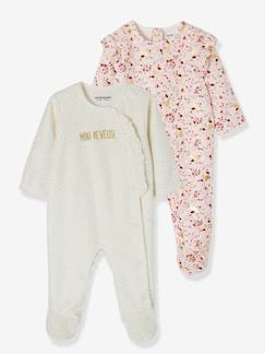 Baby-Set van 2 fluwelen pyjamapakjes