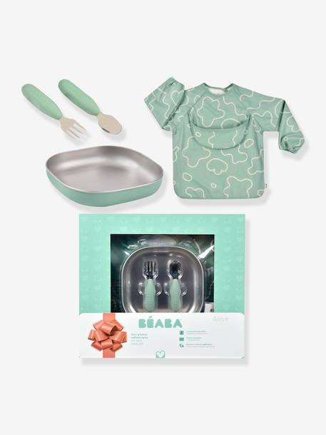 Coffret cadeau premier repas rose+vert sauge - vertbaudet enfant 