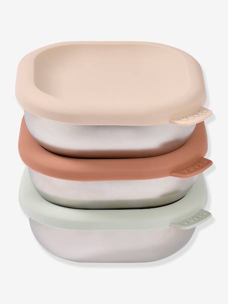 Set van 3 inox maaltijdkoffers beige - vertbaudet enfant 