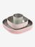 Coffret-repas 3 pièces inox rose+terracotta+vert sauge - vertbaudet enfant 