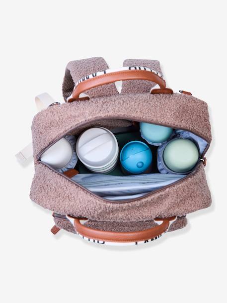 Sac à dos à langer Family Club Signature blanc+écru+marron+noir+vert - vertbaudet enfant 