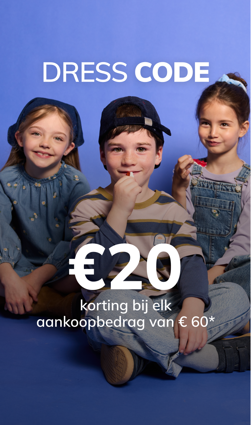 Dress code: € 20 korting bij elk aankoopbedrag van € 60*