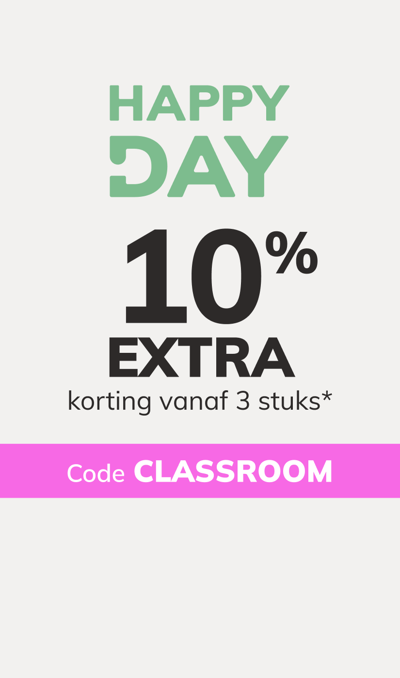 Happy Day: 10% EXTRA korting vanaf 3 stuks*. Code: READY10